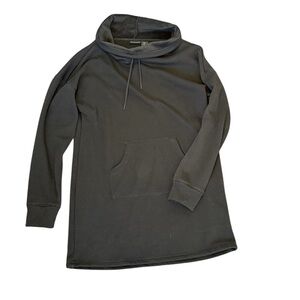 Tahari | Black Hooded Sweatshirt with Cowl Neck